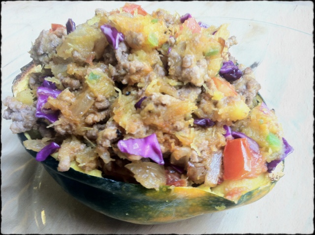 Acorn Squash and Ground Beef Medley
