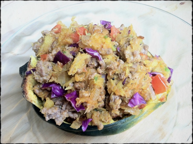 Acorn Squash and Ground Beef Medley